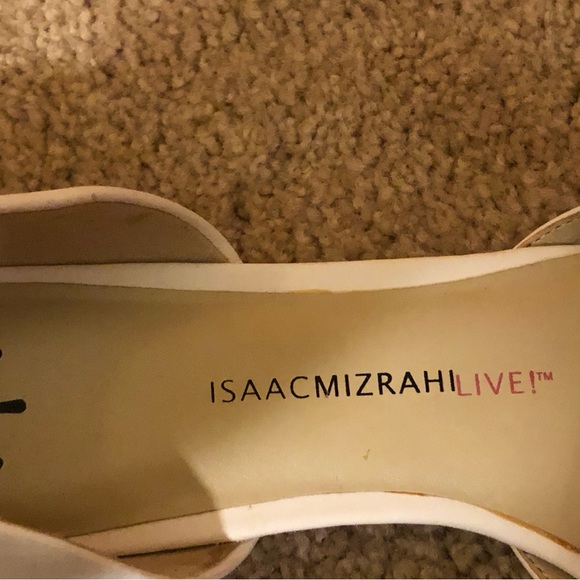 Isaac Mizrahi Cream Floral Cutout Flats - Picture 2 of 5